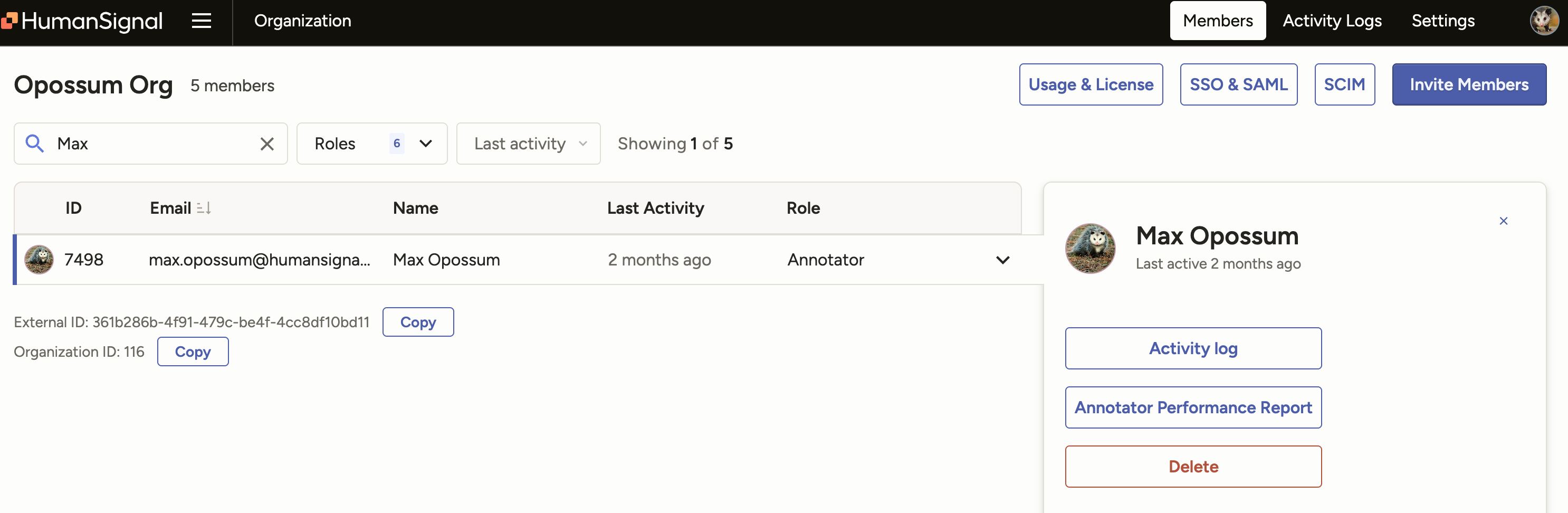 Screenshot of Performance Report button
